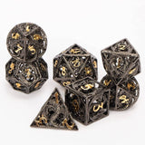 7Pcs Mini Hollow Metal Set for Role Playing Game,Bronze