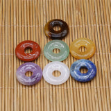 7Pcs Natural Stone Abacus Beads for Jewelry 18mm
