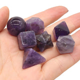 7Pcs Natural Stone Loose Beads Amethysts Whiskey Beer Wine Keep Drink Cold