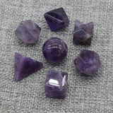 7Pcs Natural Stone Loose Beads Amethysts Whiskey Beer Wine Keep Drink Cold