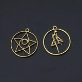 7Pcs Open Bezel Pendant for Resin Crafts Jewelry