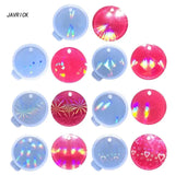 7Pcs Round Resin Molds Silicone, Circle Ornaments Resin Mold