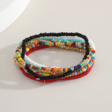 Boho Beads Bracelets Set for Women - 7Pcs Bohemian Layered Bracelets