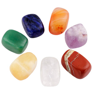 7 Chakra Crystal Palm Stones Set