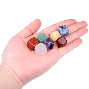 7 Chakra Crystal Palm Stones Set