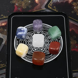 7 Chakra Crystal Palm Stones Set