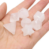 7Pcs Natural Stone Platonic Solids Octahedron Home Ornament for Office Decor