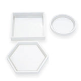 7Pcs Resin Silicone Molds DIY Crystal Coaster Geometric Casting Mould