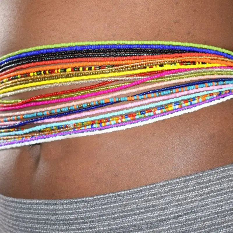 7Pcs Summer Bikini Beaded Waist Chain Body Jewelry F3MD