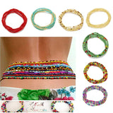 7Pcs Bikini Beaded Belly Waist Chain Body Jewelry
