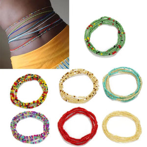 7Pcs Bikini Beaded Belly Waist Chain Body Jewelry