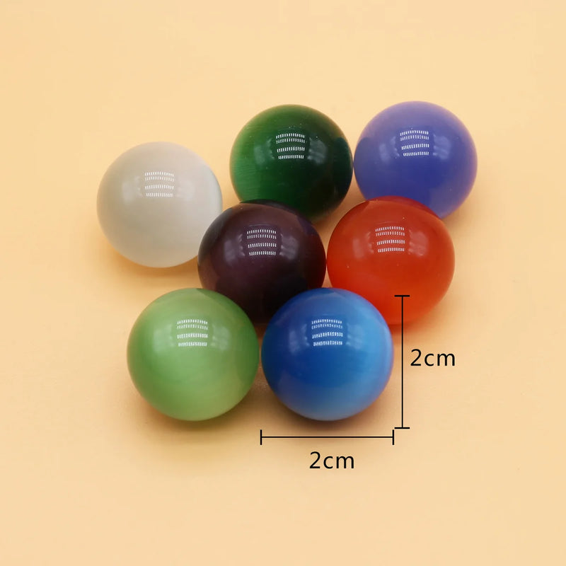 7Pcs/lot 20mm Cymophane Striped Agate DIY Necklace Bracelet Jewelry Making
