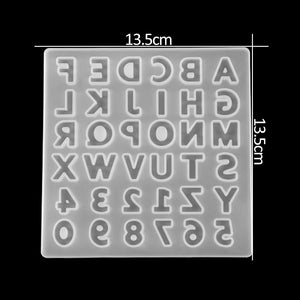 Alphabet Epoxy Resin Molds Silicone Casting DIY Jewelry Making Supplies