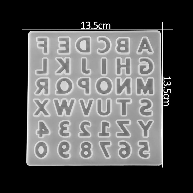 Alphabet Epoxy Resin Molds Silicone Casting DIY Jewelry Making Supplies