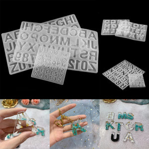 Alphabet Epoxy Resin Molds Silicone Casting DIY Jewelry Making Supplies