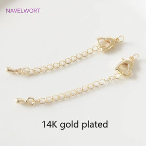 Heart Shape Lobster Clasp Extension Chain for Jewelry Making