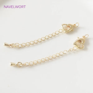 Heart Shape Lobster Clasp Extension Chain for Jewelry Making