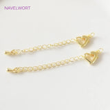 Heart Shape Lobster Clasp Extension Chain for Jewelry Making