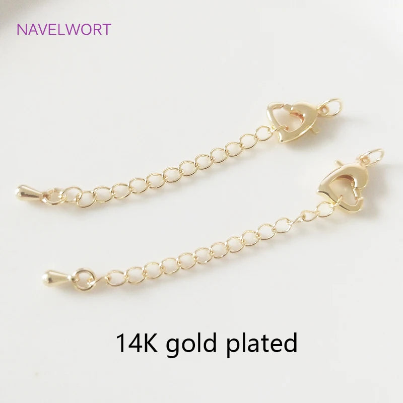 Heart Shape Lobster Clasp Extension Chain for Jewelry Making
