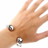 Skull Bangle 316L Stainless Steel Bone Skull Bracelet