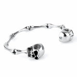 Skull Bangle 316L Stainless Steel Bone Skull Bracelet