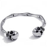 Skull Bangle 316L Stainless Steel Bone Skull Bracelet