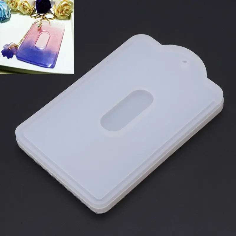 Card Set Pocket ID Holder Pendant Expoxy Resin Silicone Mold
