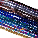 7colors Natural Stone Hematite Beads Heart Beads for DIY Jewelry Making
