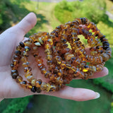 Vintage Natural Amber Bracelet Women Irregular Beads Jewelry
