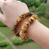Vintage Natural Amber Bracelet Women Irregular Beads Jewelry