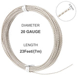 0.8mm Round Silver Copper Wire - 7m Roll for Jewelry Making
