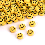 7mm 100pcs Yellow Smiley Face Beads Acrylic Beads DIY Bracelets
