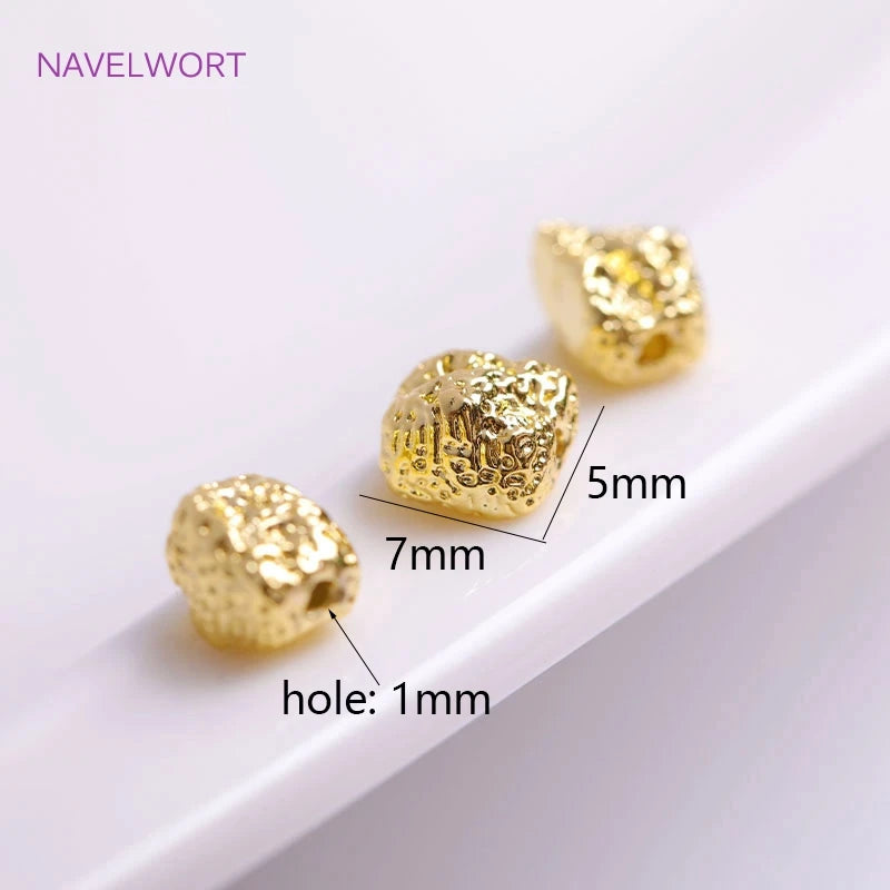 18K Plating Brass Spacer Beads for Jewelry Making