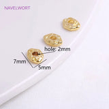 7mm*5mm Brass Beads 18K Plating Spacer Beads For Bracelet Necklace