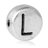 7mm A to N Letter Spacer Beads DIY Bracelets Jewelry Findings