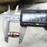 7mm Big Hole Stainless Steel Colorful Cylinder Spacer Beads for Bracelet Making