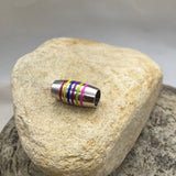 7mm Big Hole Stainless Steel Colorful Cylinder Spacer Beads for Bracelet Making