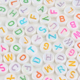 7mm Acrylic Letter Beads Round Flat Alphabet Spacer for Jewelry Making