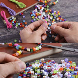 7mm Mixed Letter Acrylic Beads Round Flat Loose Beads for Jewelry Making
