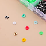 7mm Flat Round Polymer Clay Disc Heishi Beads Spacer DIY Jewelry Making 1Box
