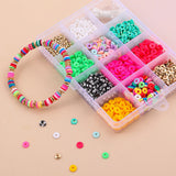 7mm Flat Round Polymer Clay Disc Heishi Beads Spacer DIY Jewelry Making 1Box
