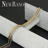 7mm Gold Cuban Link Chain Anklet Stainless Steel Ankle Bracelet
