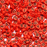 7mm Mixed Letter Acrylic Beads Love Heart Spacer Flat Alphabet Beads