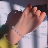 7mm Moonstone Beaded Bracelet Tourmaline Wristband Jewelry