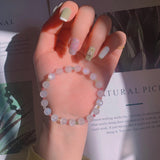 7mm Moonstone Beaded Bracelet Tourmaline Wristband Jewelry