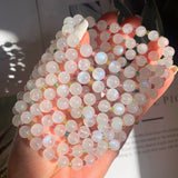7mm Moonstone Beaded Bracelet Tourmaline Wristband Jewelry