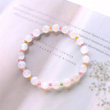 7mm Moonstone Beaded Bracelet Tourmaline Wristband Jewelry