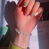 7mm Moonstone Beaded Bracelet Tourmaline Wristband Jewelry