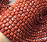 7mm Red Agate Cube Beads for Bracelet Making