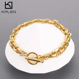 7mm Stainless Steel Double-Style Chains Bracelet for Men Women